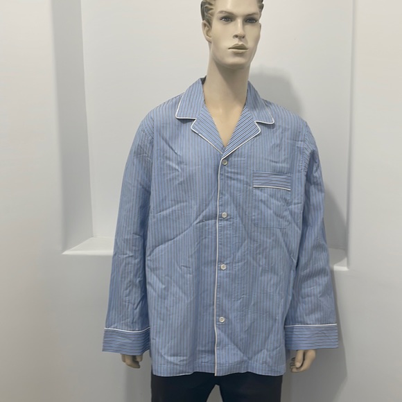 Joseph Abboud Button Up Pajama Shirt Blue And Sail Blue Wind Pants Size XL/36 - Picture 3 of 15